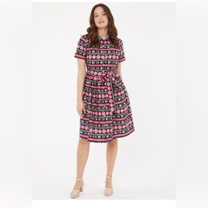 Joanie Floral Dress, Size 14, Vintage Dress, 100% Cotton Dress